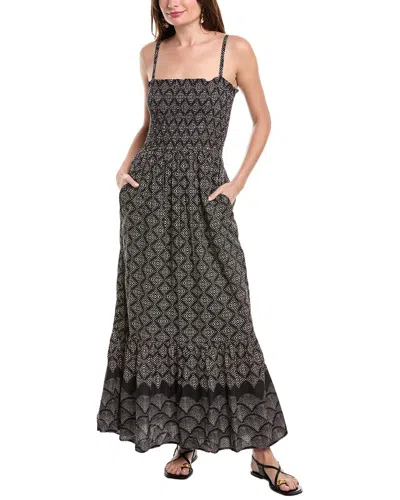 Michael Stars Alejandra Smocked Maxi Dress In Black
