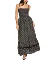 Michael Stars Alejandra Smocked Maxi Dress In Black