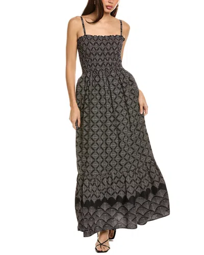 Michael Stars Alejandra Smocked Maxi Dress In Black