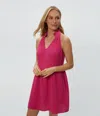 Michael Stars Alessa Split Neck Dress In Seacrest