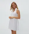 Michael Stars Alessa Split Neck Dress In White