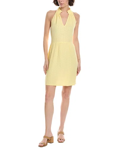 Michael Stars Alessa Split Neck Dress In Yellow
