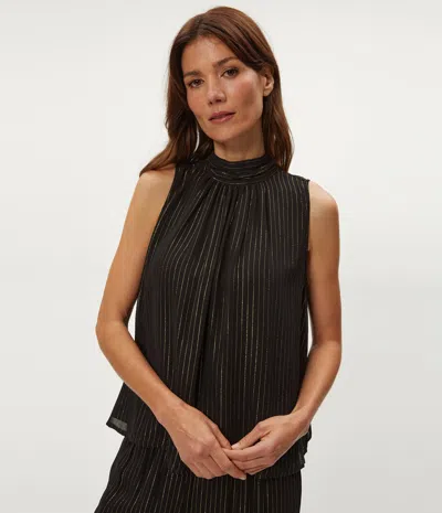 Michael Stars Alicia Tie Neck Top In Black