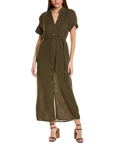 Michael Stars Allen Maxi Shirtdress In Brown