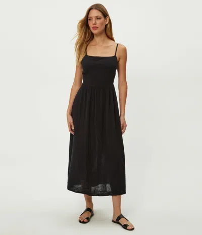 Michael Stars Allora Gauze Dress In Black