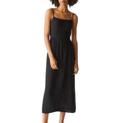 Michael Stars Allora Gauze Dress In Black