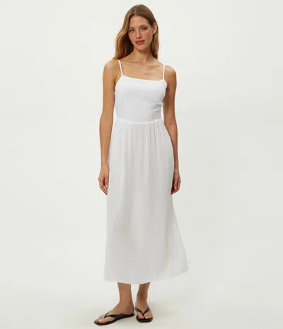 Michael Stars Allora Gauze Dress In White
