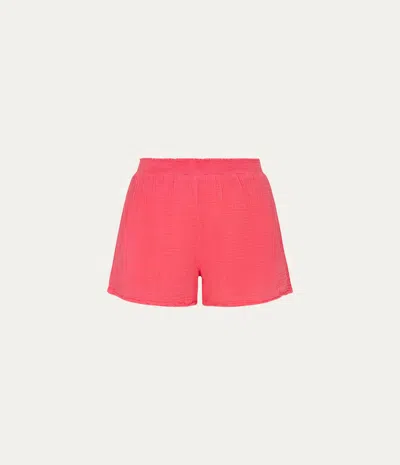 Michael Stars Alva Gauze Smocked Short In Pink