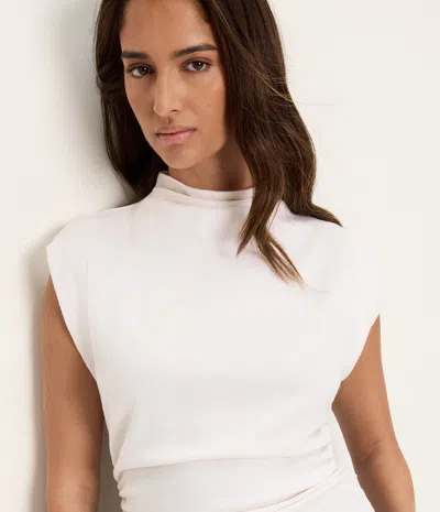 Michael Stars Amara Power Shoulder Tee In Black