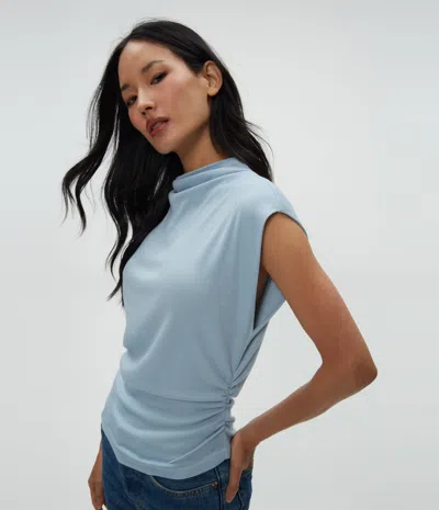 Michael Stars Amara Power Shoulder Tee In Fountain