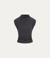 Michael Stars Amara Power Shoulder Tee In Red