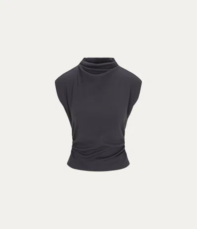 Michael Stars Amara Power Shoulder Tee In Red