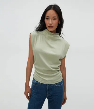 Michael Stars Amara Power Shoulder Tee In Seacrest
