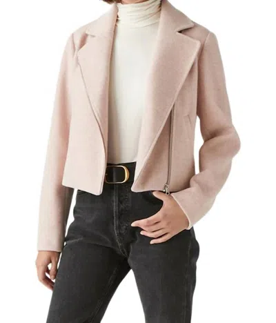 Michael Stars Amelia Moto Jacket In Bliss Pink