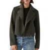 Michael Stars Amelia Moto Jacket In Charcoal In Gray