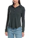 Michael Stars Amina Henley Shirt In Gray