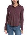 Michael Stars Amina Henley Shirt In Purple