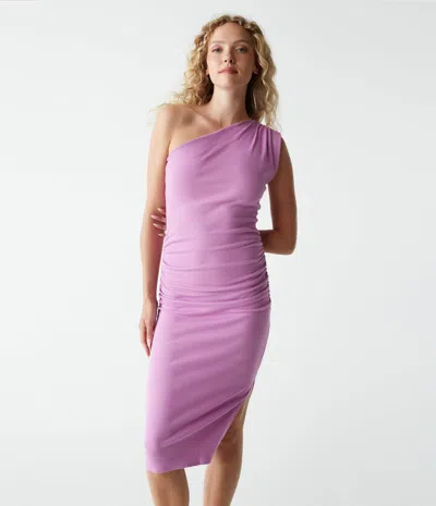 Michael Stars Andrea One Shoulder Midi Dress In Smoothie