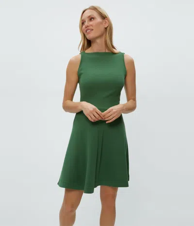Michael Stars Andy Mini Skater Dress In Green