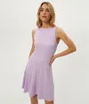Michael Stars Andy Mini Skater Dress In Purple
