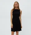 Michael Stars Andy Mini Skater Dress In Black