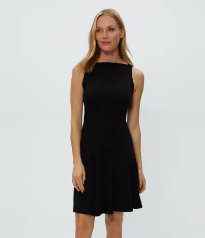 Michael Stars Andy Mini Skater Dress In Black