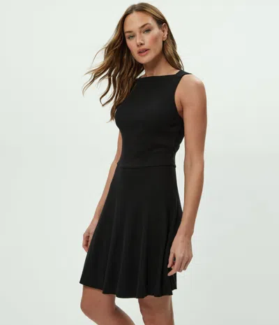Michael Stars Andy Mini Skater Dress In Black