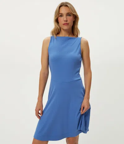 Michael Stars Andy Mini Skater Dress In Blue