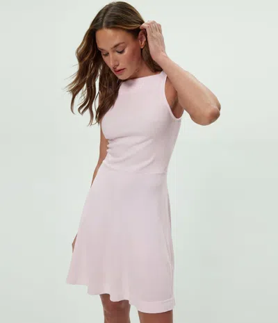 Michael Stars Andy Mini Skater Dress In Pink