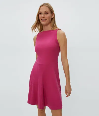 Michael Stars Andy Mini Skater Dress In Pitaya