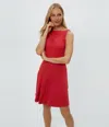 Michael Stars Andy Mini Skater Dress In Rumba