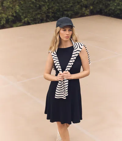 Michael Stars Andy Mini Skater Dress In Blue