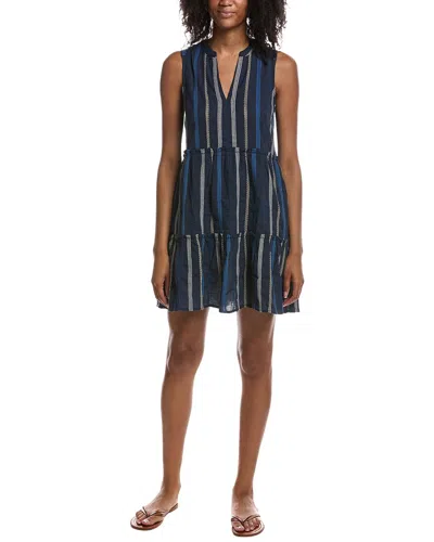 Michael Stars Annabelle Tiered Mini Dress In Blue