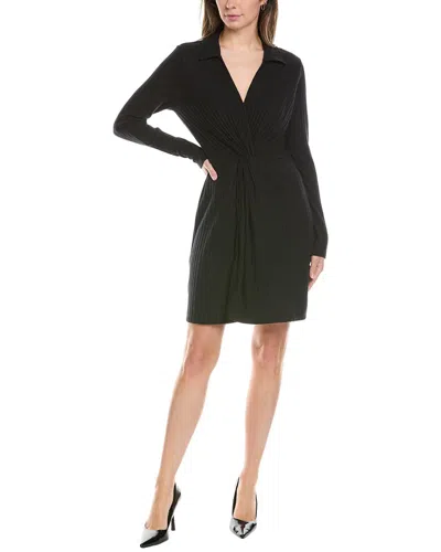 Michael Stars Annalise Long Sleeve Twist Front Dre In Black