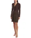 Michael Stars Annalise Twist Front Sheath Dress In Brown