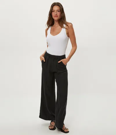 Michael Stars April Linen Trouser In Black