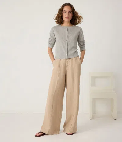Michael Stars April Linen Trouser In Brown