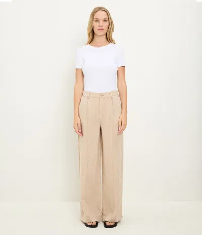 Michael Stars April Linen Trouser In Brown