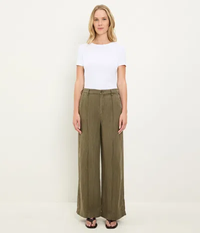 Michael Stars April Linen Trouser In Green