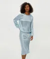 Michael Stars Ariel Satin Sweatshirt In Fountain