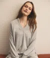 Michael Stars Athena V-neck Tunic In Gray