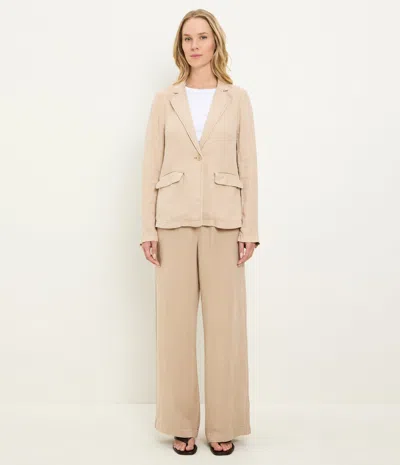 Michael Stars Aubrey Linen Blazer In Brown