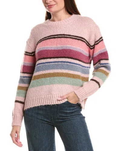 Michael Stars Aura Striped Wool-blend Pullover In Neutral
