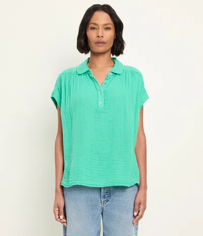 Michael Stars Avalon Gauze Top In Green