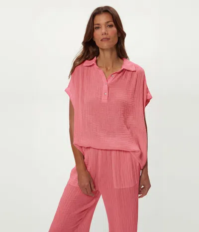 Michael Stars Avalon Gauze Top In Neutral