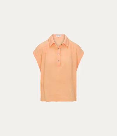Michael Stars Avalon Gauze Top In Orange