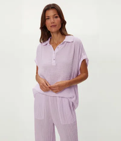Michael Stars Avalon Gauze Top In Purple