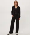 Michael Stars Avery Ribbed Cargo Pant In Black