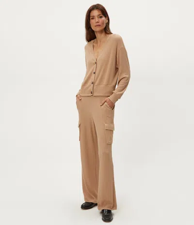 Michael Stars Avery Ribbed Cargo Pant In Brown