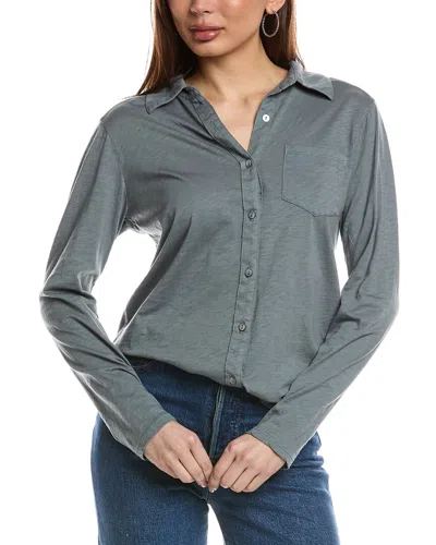 Michael Stars Ayla Button-down Shirt In Grey